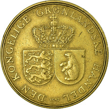 Coin, Greenland, Krone, 1957, EF(40-45), Aluminum-Bronze, KM:10