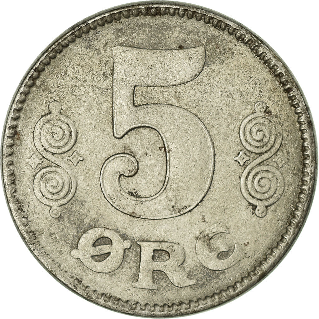 Coin, Denmark, Christian X, 5 Öre, 1919, Copenhagen, EF(40-45), Iron, KM:814.2a
