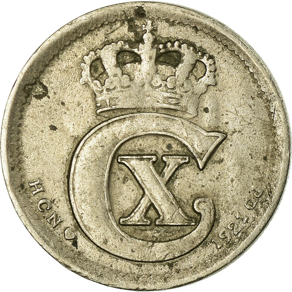 Monnaie, Danemark, Christian X, 10 Öre, 1921, Copenhagen, TTB, Copper-nickel