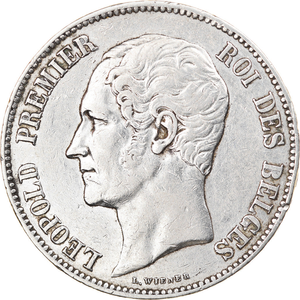 Monnaie, Belgique, Leopold I, 5 Francs, 5 Frank, 1858, Bruxelles, TTB, Argent