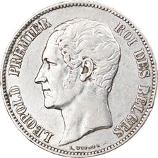 Monnaie, Belgique, Leopold I, 5 Francs, 5 Frank, 1858, Bruxelles, TTB, Argent