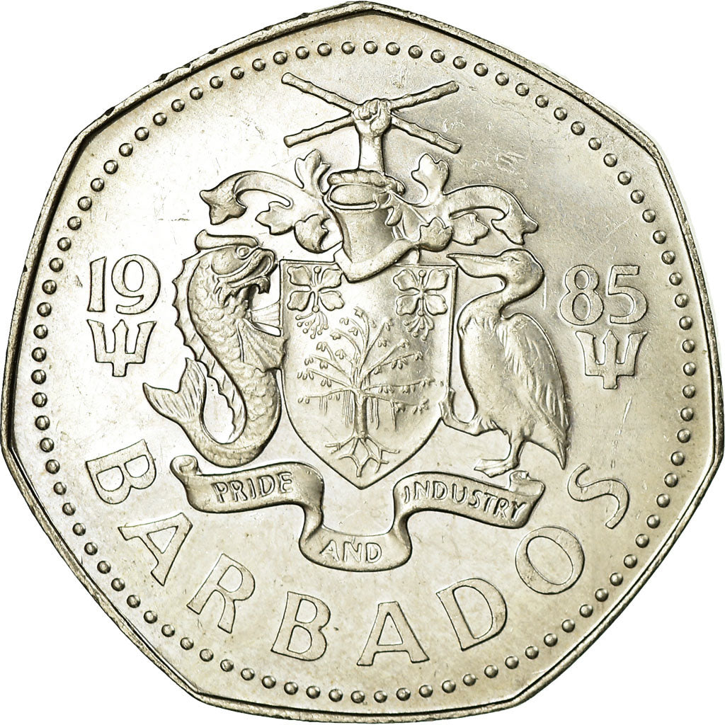 Coin, Barbados, Dollar, 1985, Franklin Mint, AU(55-58), Copper-nickel, KM:14.1