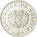 Coin, Bolivia, 50 Centavos, 1987, AU(55-58), Stainless Steel, KM:204