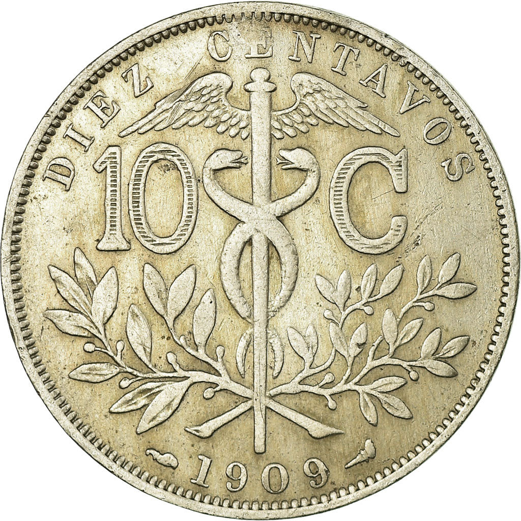 Coin, Bolivia, 10 Centavos, 1909, VF(30-35), Copper-nickel, KM:174.3