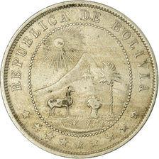 Coin, Bolivia, 10 Centavos, 1918, EF(40-45), Copper-nickel, KM:174.1