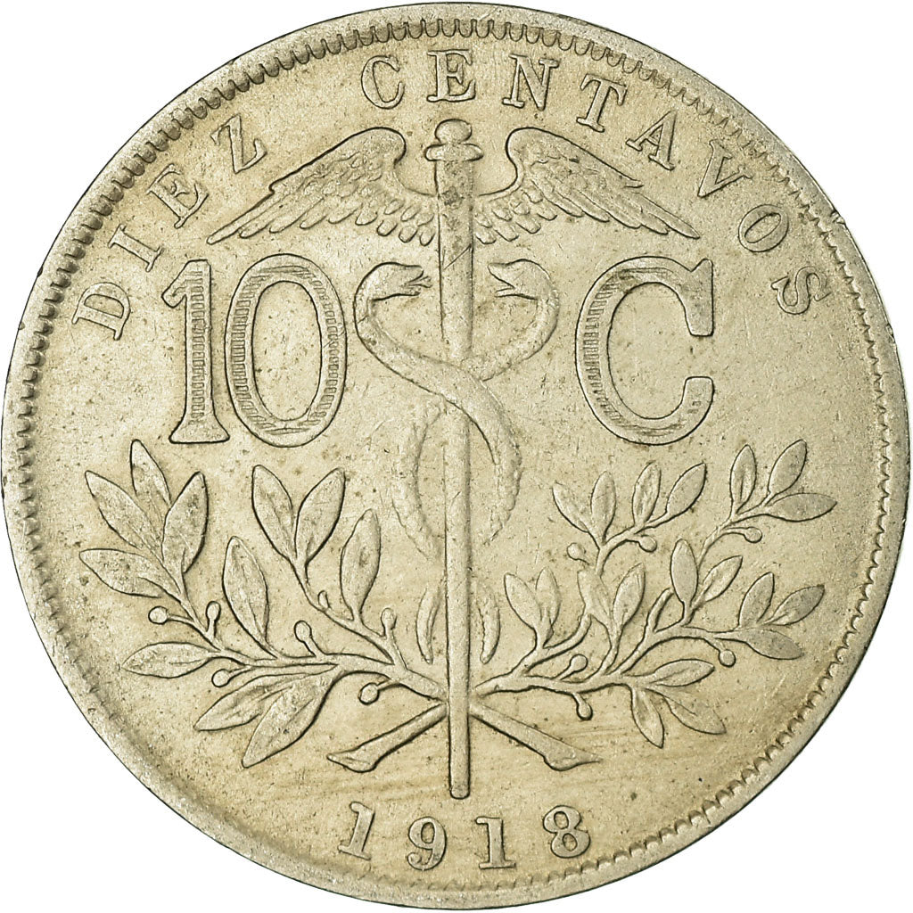 Coin, Bolivia, 10 Centavos, 1918, EF(40-45), Copper-nickel, KM:174.1