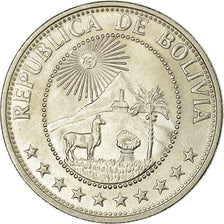 Moneta, Bolivia, Peso Boliviano, 1968, EF(40-45), Nikiel powlekany stalą