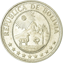 Coin, Bolivia, 20 Centavos, 1967, EF(40-45), Nickel Clad Steel, KM:189