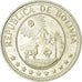 Coin, Bolivia, 20 Centavos, 1967, EF(40-45), Nickel Clad Steel, KM:189