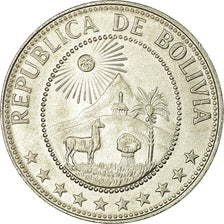 Coin, Bolivia, 50 Centavos, 1967, AU(55-58), Nickel Clad Steel, KM:190