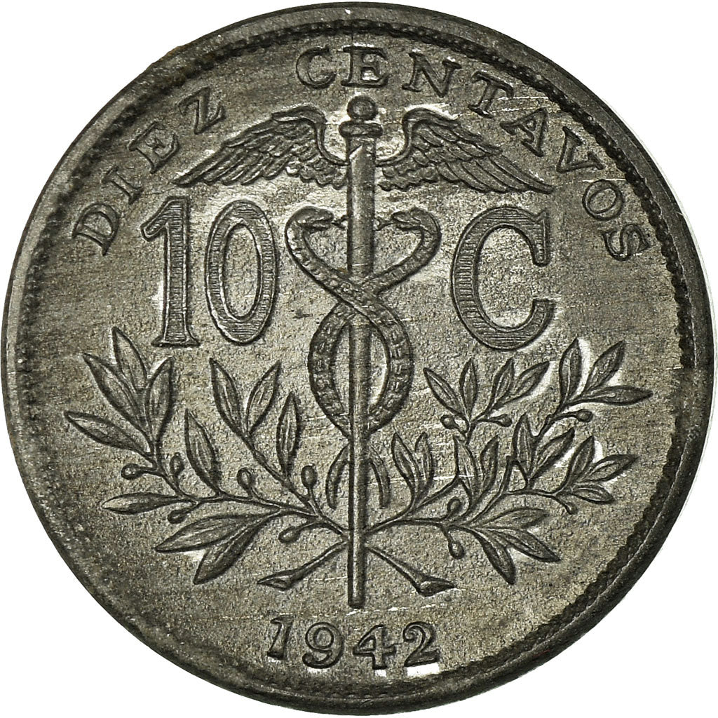 Coin, Bolivia, 10 Centavos, 1942, VF(30-35), Zinc, KM:179a