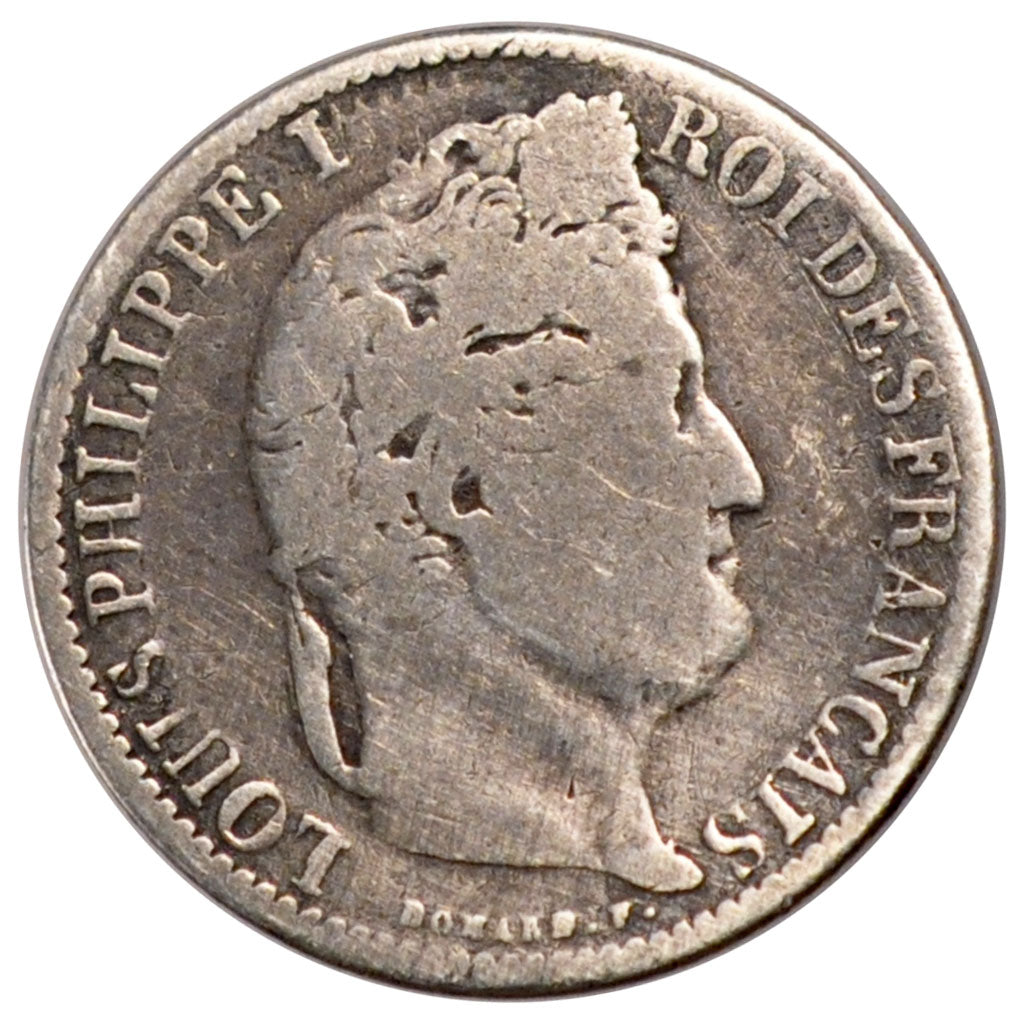 FRANCE, Louis-Philippe, 1/2 Franc, 1839, Paris, KM #741.1, F(12-15), Silver,...