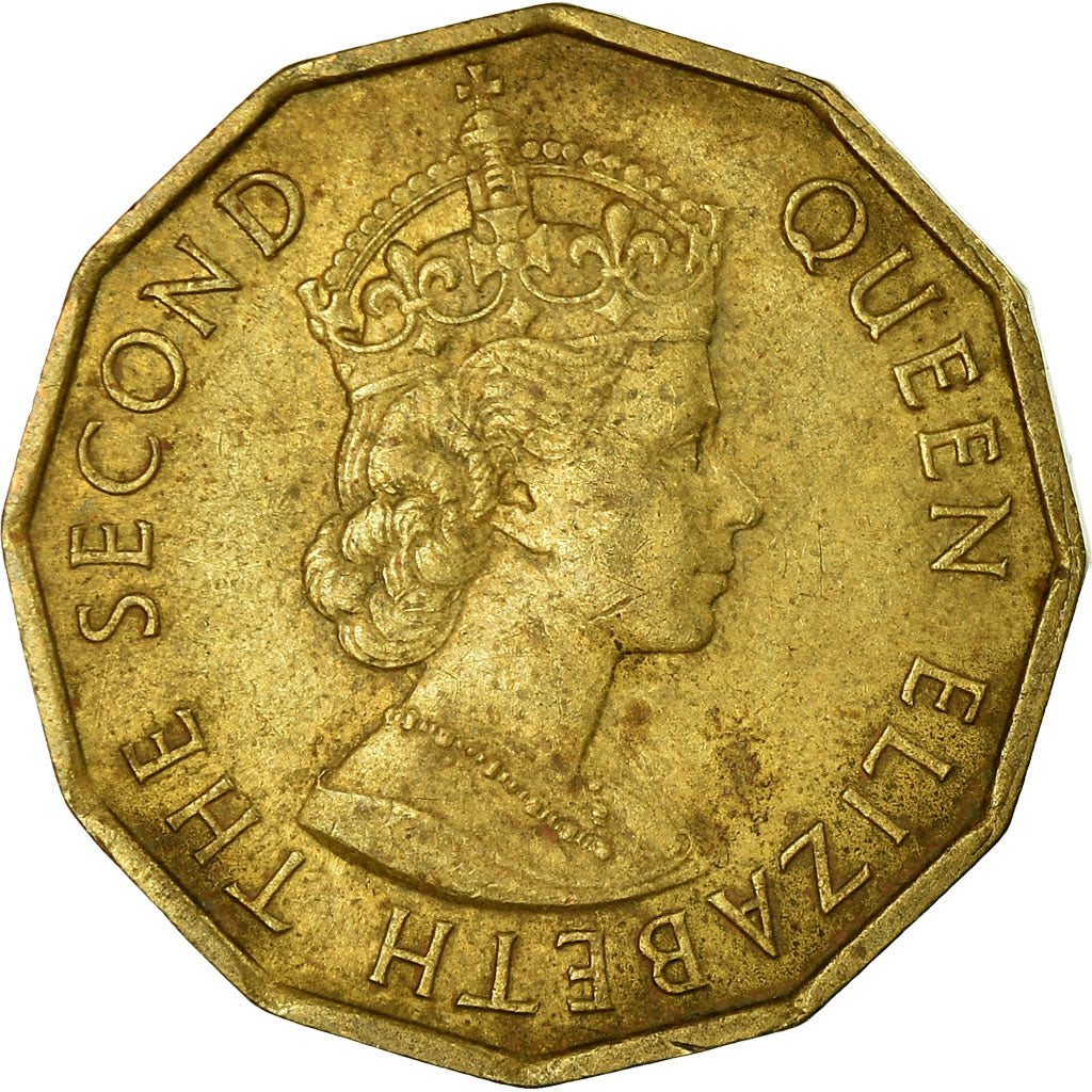 Coin, Nigeria, Elizabeth II, 3 Pence, 1959, EF(40-45), Nickel-brass, KM:3