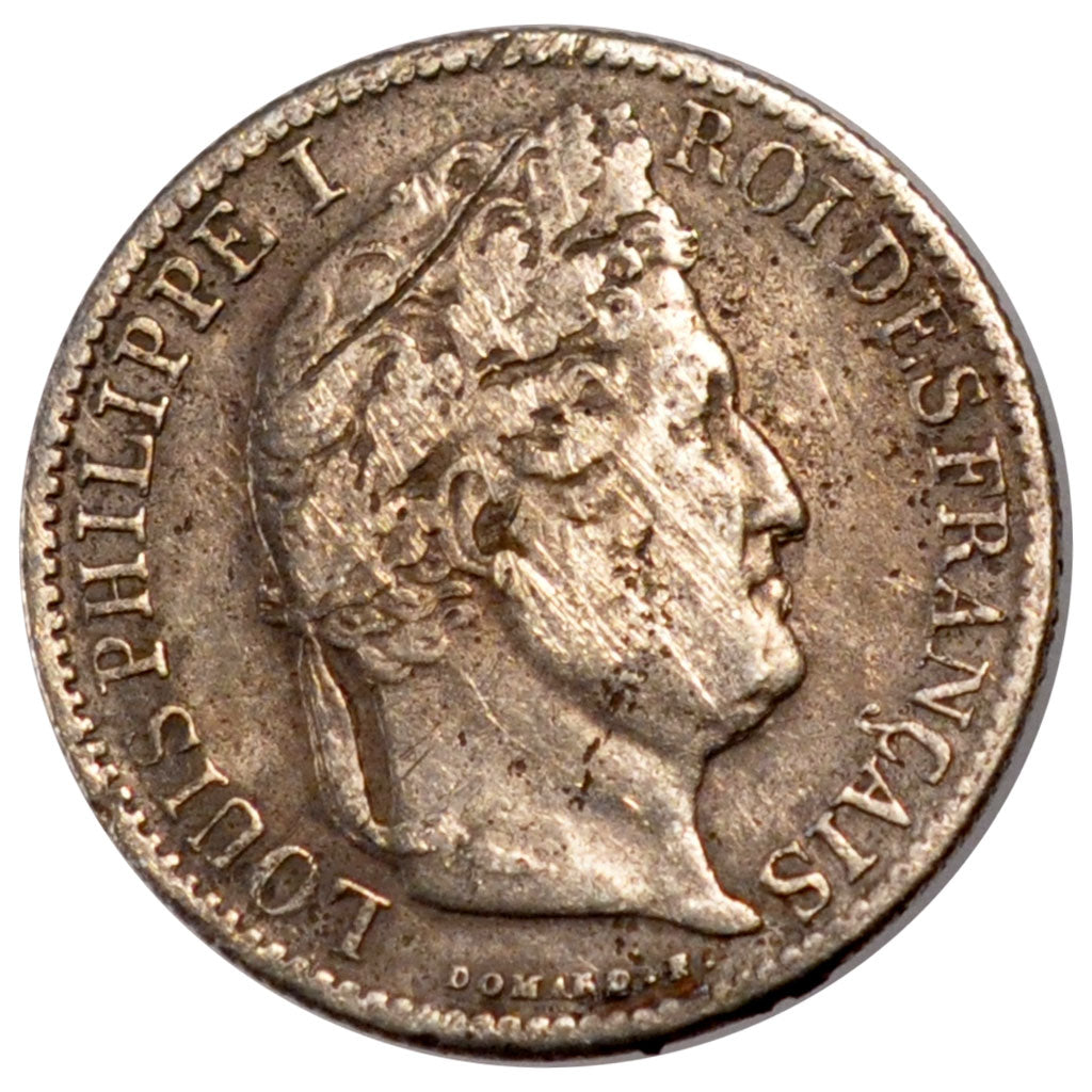 FRANCE, Louis-Philippe, 1/2 Franc, 1838, Paris, KM #741.1, VF(20-25), Silver,...