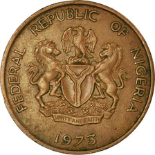 Coin, Nigeria, Elizabeth II, Kobo, 1973, EF(40-45), Bronze, KM:8.1