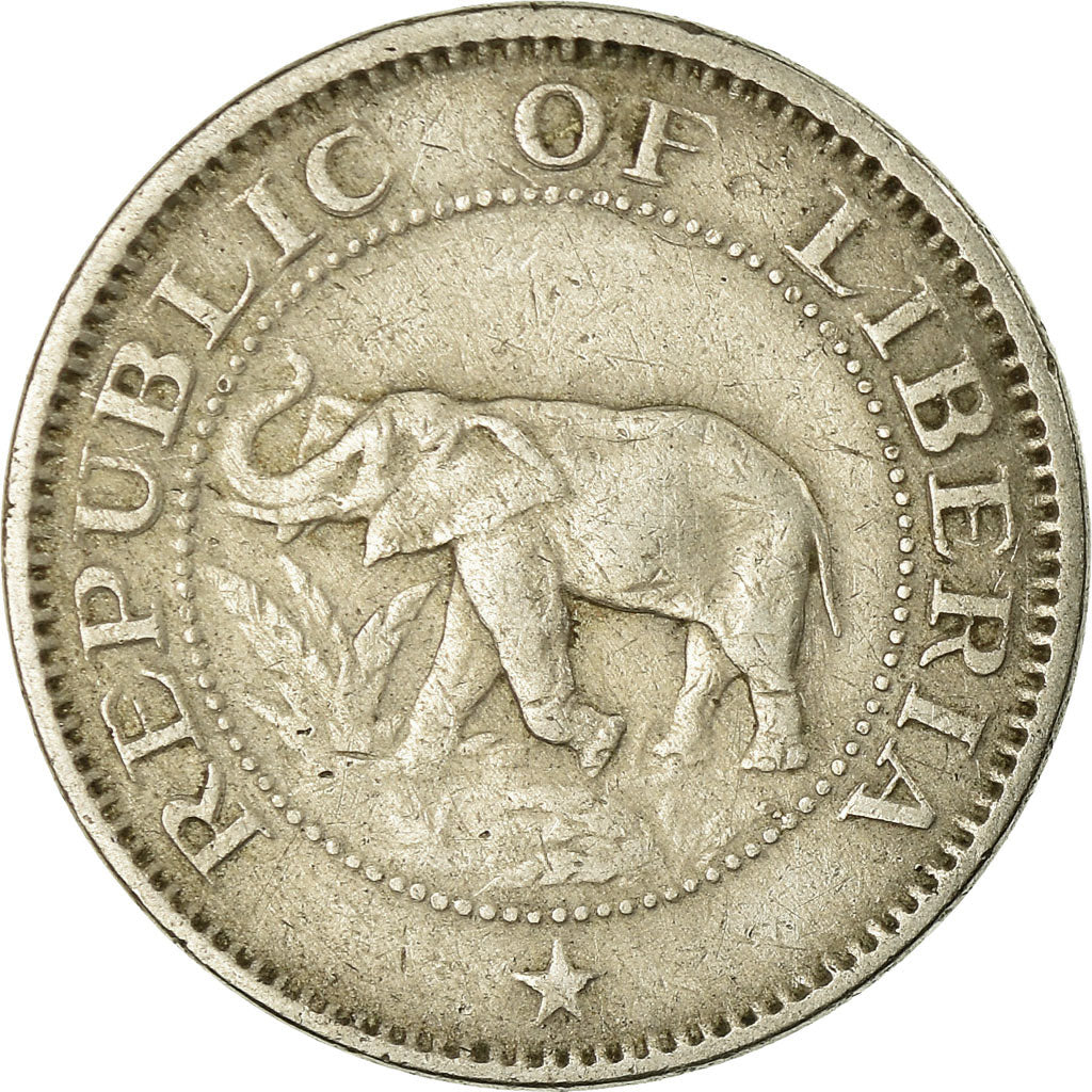 Coin, Liberia, 5 Cents, 1960, EF(40-45), Copper-nickel, KM:14