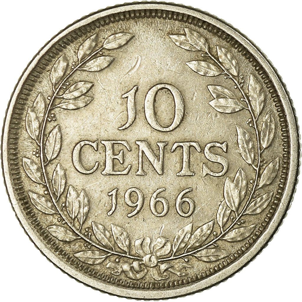 Coin, Liberia, 10 Cents, 1966, EF(40-45), Copper-nickel, KM:15a.1
