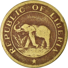 Coin, Liberia, 2 Cents, 1937, VF(20-25), Brass, KM:12