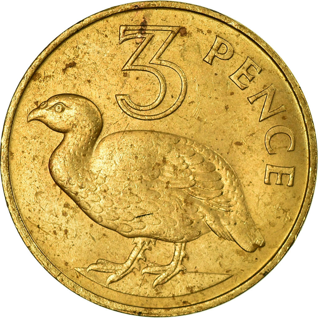 Coin, GAMBIA, THE, 3 Pence, 1966, EF(40-45), Nickel-brass, KM:2