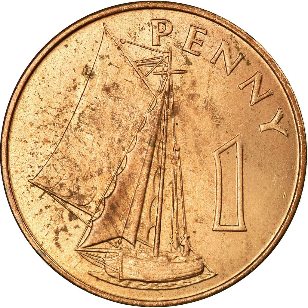 Coin, GAMBIA, THE, Penny, 1966, EF(40-45), Bronze, KM:1
