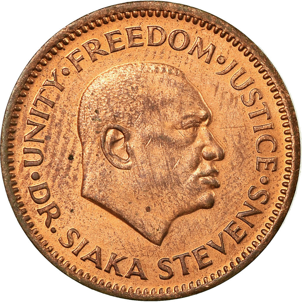Coin, Sierra Leone, 1/2 Cent, 1980, AU(55-58), Bronze, KM:31