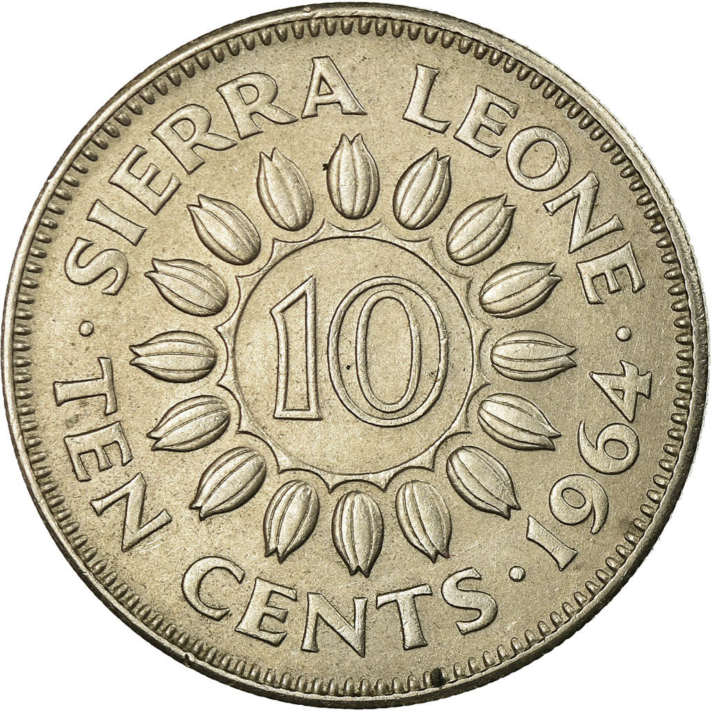 Coin, Sierra Leone, 10 Cents, 1964, British Royal Mint, EF(40-45)