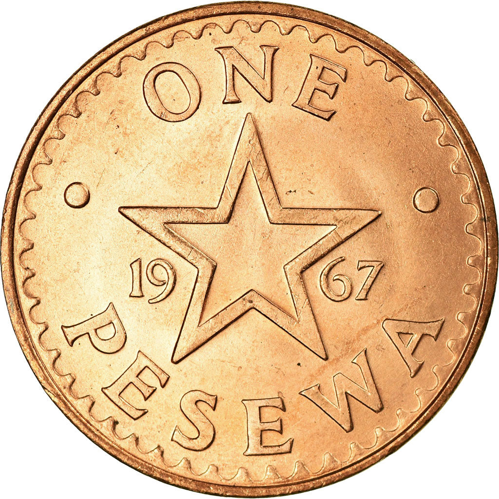 Coin, Ghana, Pesewa, 1967, AU(55-58), Bronze, KM:13
