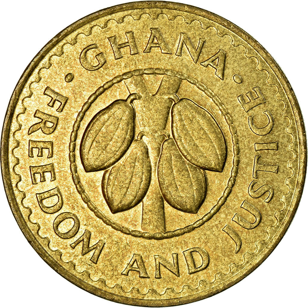 Coin, Ghana, 50 Pesewas, 1979, EF(40-45), Brass, KM:18