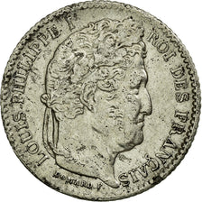 Coin, France, Louis-Philippe, 25 Centimes, 1845, Strasbourg, EF(40-45), Silver