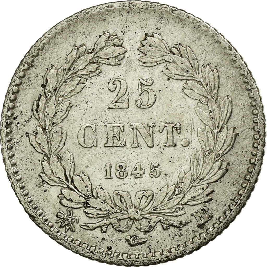 Coin, France, Louis-Philippe, 25 Centimes, 1845, Strasbourg, EF(40-45), Silver