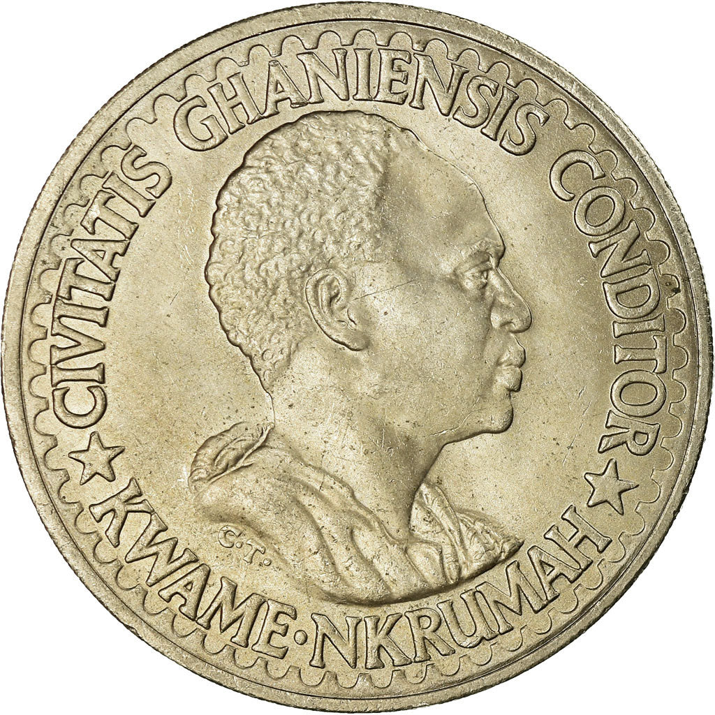 Coin, Ghana, 50 Pesewas, 1965, AU(55-58), Copper-nickel, KM:11