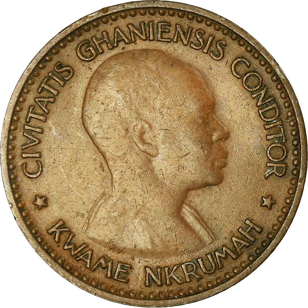 Münze, Ghana, 1/2 Penny, 1958, SS, Bronze, KM:1