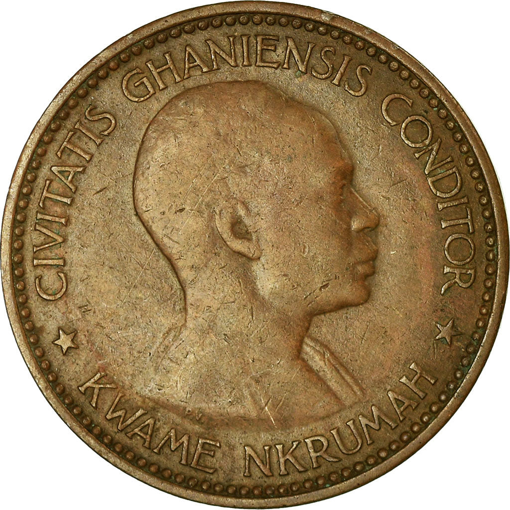 Coin, Ghana, Penny, 1958, EF(40-45), Bronze, KM:2