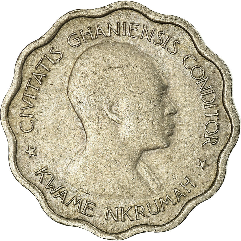Coin, Ghana, 3 Pence, 1958, EF(40-45), Copper-nickel, KM:3