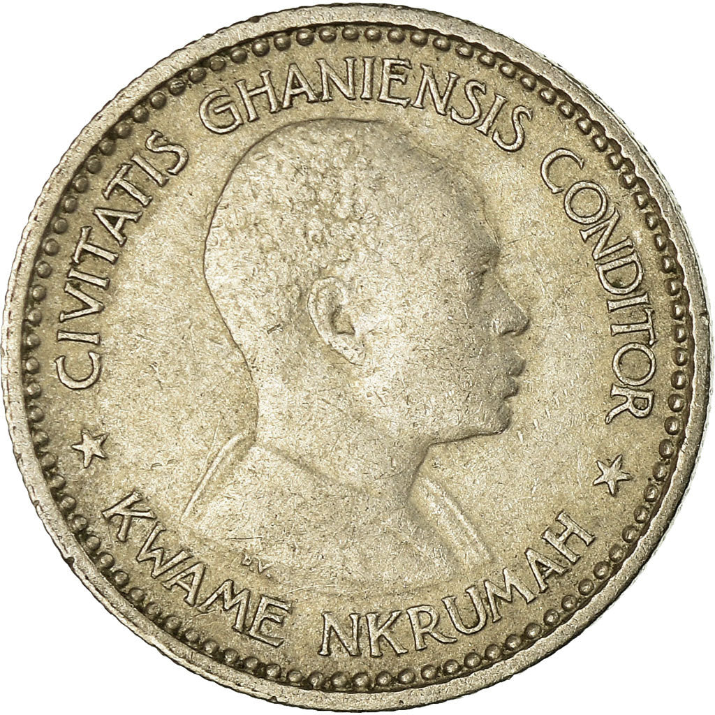 Coin, Ghana, 6 Pence, 1958, EF(40-45), Copper-nickel, KM:4