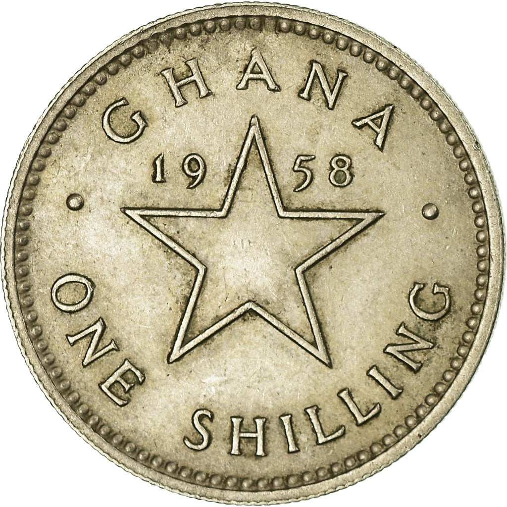 Coin, Ghana, Shilling, 1958, EF(40-45), Copper-nickel, KM:5