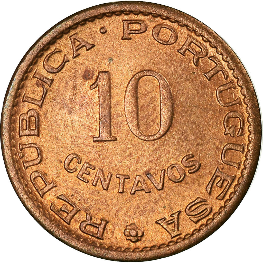 Coin, SAINT THOMAS & PRINCE ISLAND, 10 Centavos, 1962, AU(55-58), Bronze, KM:15