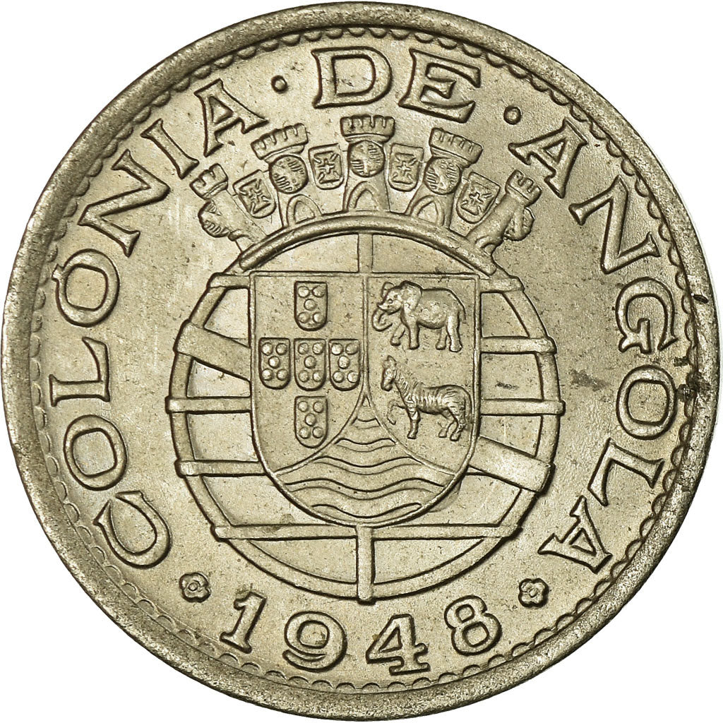 Coin, Angola, 50 Centavos, 1948, AU(55-58), Nickel-Bronze, KM:72