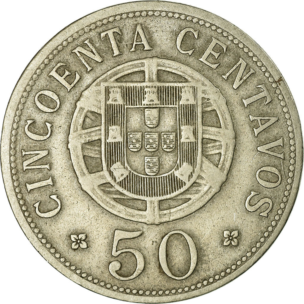 Coin, Angola, 50 Centavos, 1928, EF(40-45), Nickel-Bronze, KM:69