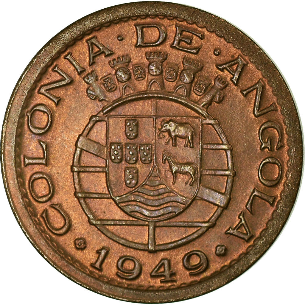 Coin, Angola, 10 Centavos, 1949, EF(40-45), Bronze, KM:70