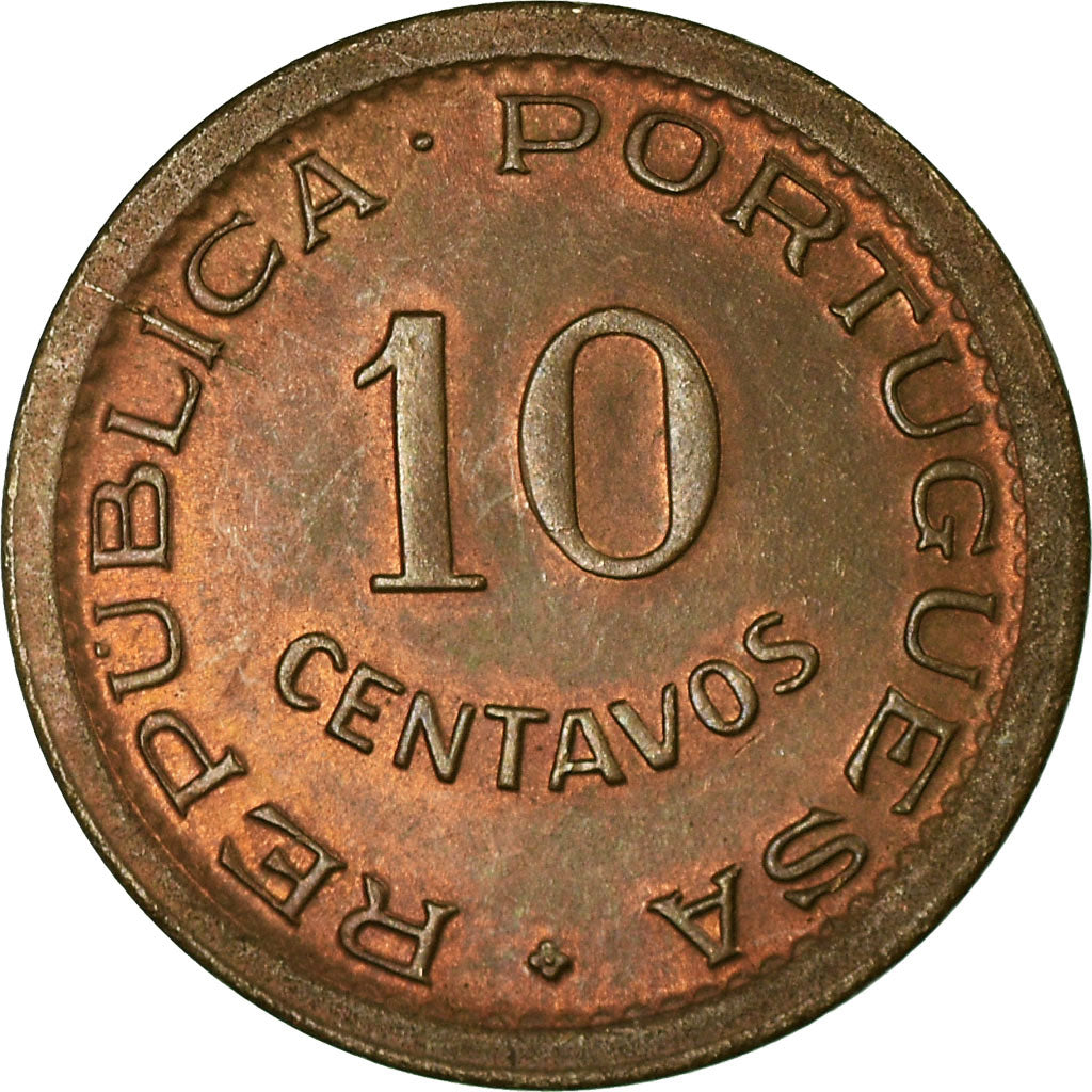 Coin, Angola, 10 Centavos, 1949, EF(40-45), Bronze, KM:70