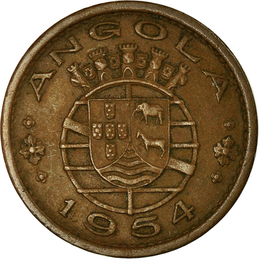Coin, Angola, 50 Centavos, 1954, EF(40-45), Bronze, KM:75