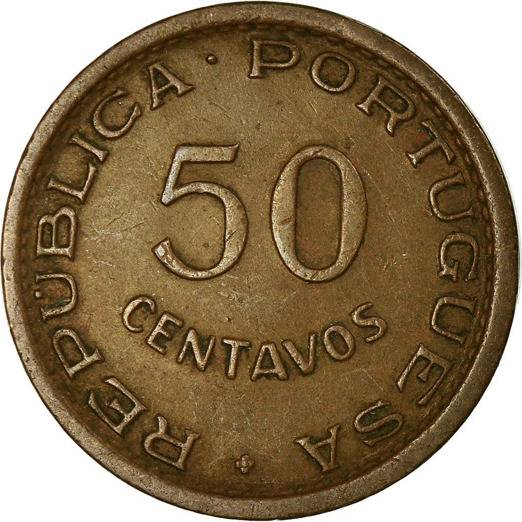 Coin, Angola, 50 Centavos, 1954, EF(40-45), Bronze, KM:75