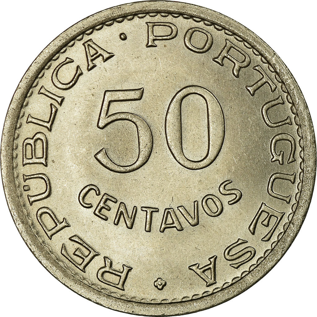 Moneda, Angola, 50 Centavos, 1950, EBC, Níquel - bronce, KM:72