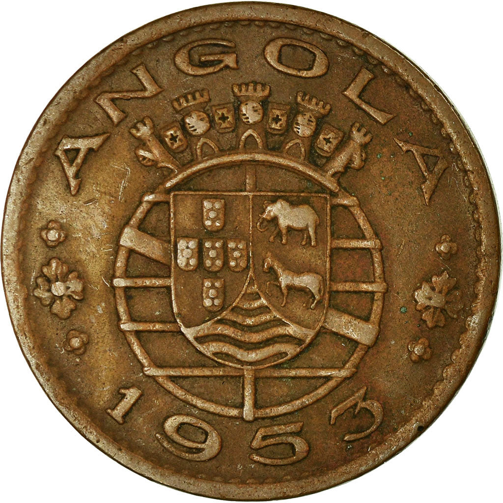 Coin, Angola, Escudo, 1953, EF(40-45), Bronze, KM:76