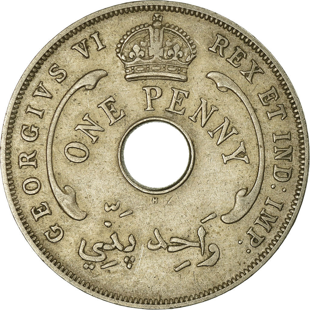 Moneta, AFRICA OCCIDENTALE BRITANNICA, George VI, Penny, 1947, BB, Rame-nichel