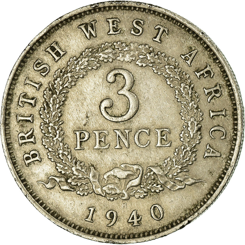 Coin, BRITISH WEST AFRICA, George VI, 3 Pence, 1940, EF(40-45), Copper-nickel
