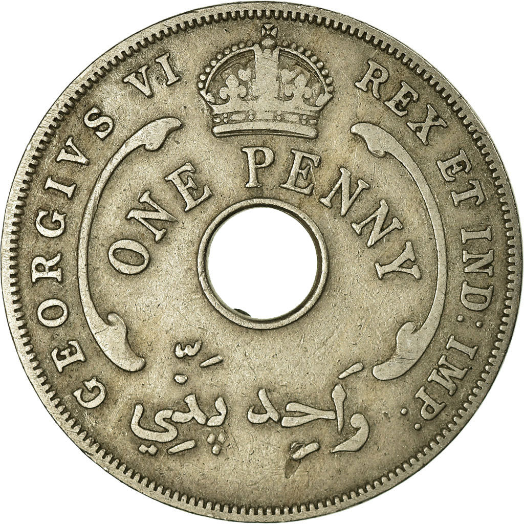 Coin, BRITISH WEST AFRICA, George VI, Penny, 1940, EF(40-45), Copper-nickel