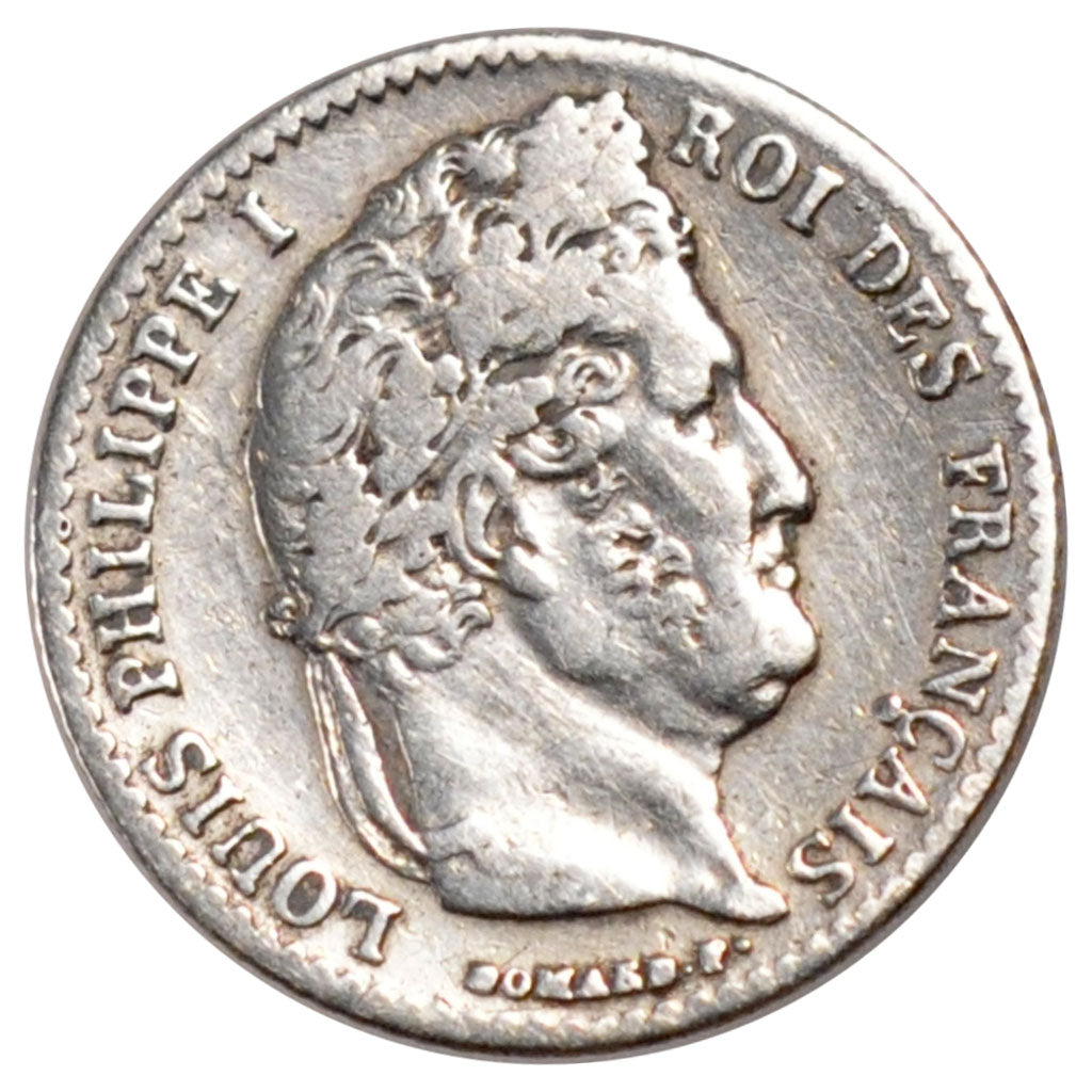 FRANCE, Louis-Philippe, 1/4 Franc, 1841, Paris, KM #740.1, VF(30-35), Silver,...