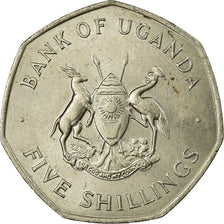 Coin, Uganda, 5 Shillings, 1972, AU(55-58), Copper-nickel, KM:18